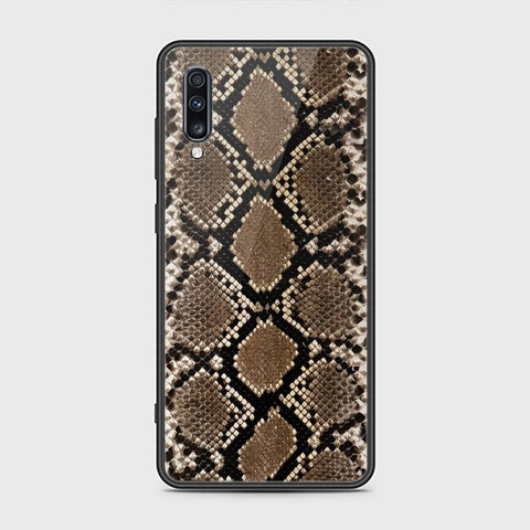 Samsung Galaxy A70 Cover - Printed Skins Series - HQ Ultra Shine Premium Infinity Glass Soft Silicon Borders Case