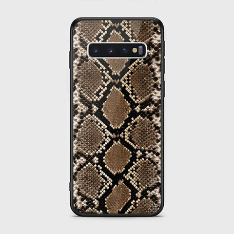 Samsung Galaxy S10 Cover - Printed Skins Series - HQ Ultra Shine Premium Infinity Glass Soft Silicon Borders Case