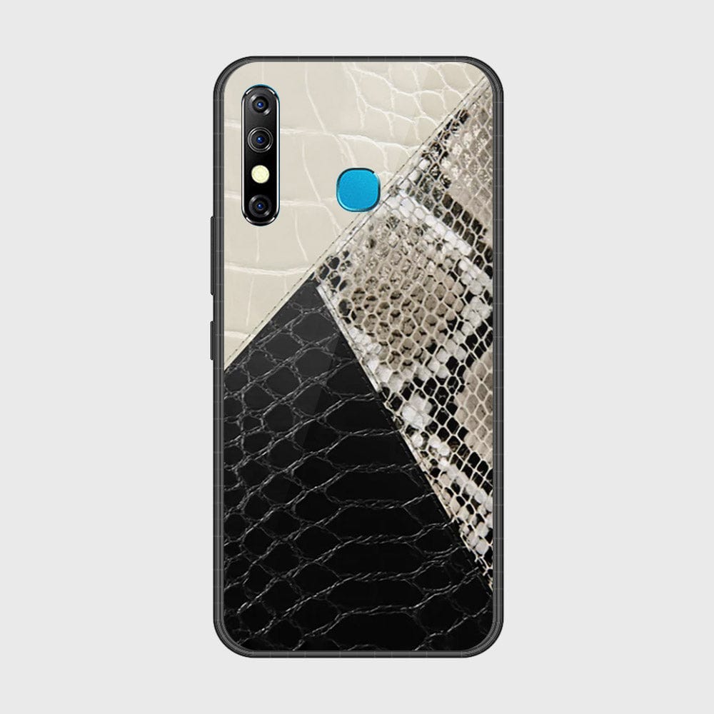 Infinix Hot 8Cover- Printed Skins Series - HQ Ultra Shine Premium Infinity Glass Soft Silicon Borders Case