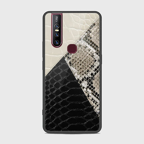 Vivo V15 Cover - Printed Skins Series - HQ Ultra Shine Premium Infinity Glass Soft Silicon Borders Case