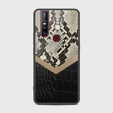 Vivo V15 Cover - Printed Skins Series - HQ Ultra Shine Premium Infinity Glass Soft Silicon Borders Case