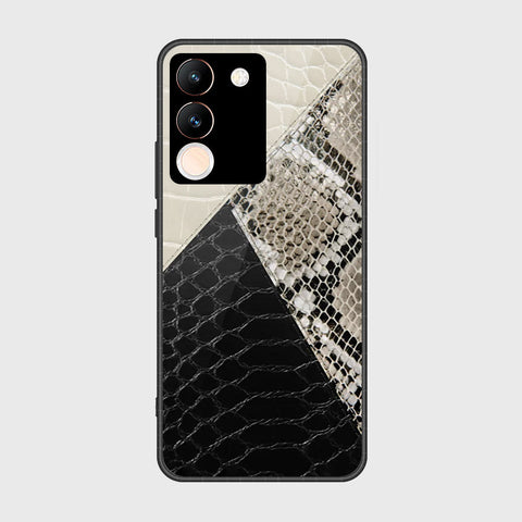 vivo V29e Cover- Printed Skins Series - HQ Ultra Shine Premium Infinity Glass Soft Silicon Borders Case