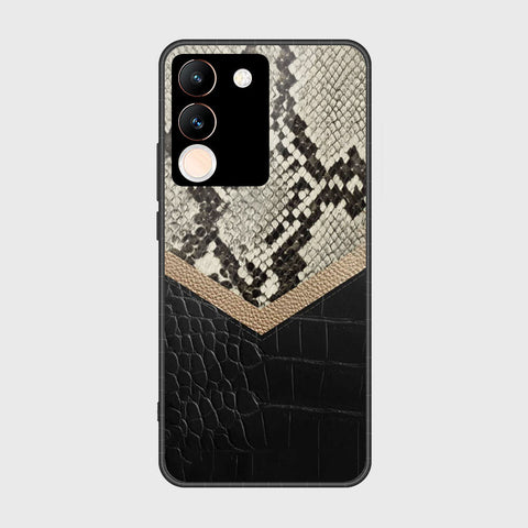 vivo V29e Cover- Printed Skins Series - HQ Ultra Shine Premium Infinity Glass Soft Silicon Borders Case