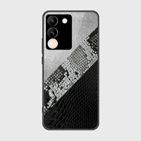 vivo V29e Cover- Printed Skins Series - HQ Ultra Shine Premium Infinity Glass Soft Silicon Borders Case