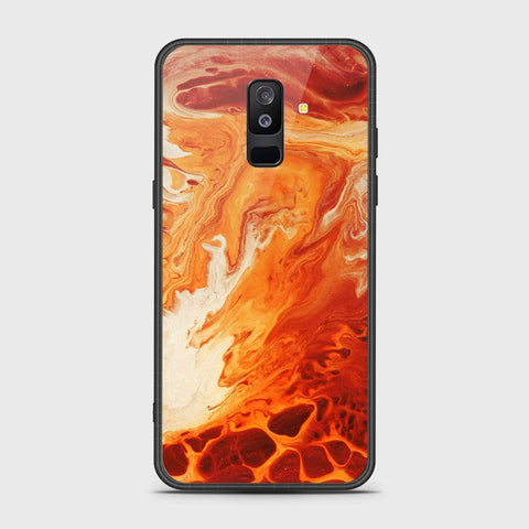 Samsung Galaxy A6 Plus 2018 Cover- Mystic Marble Series - HQ Ultra Shine Premium Infinity Glass Soft Silicon Borders Case