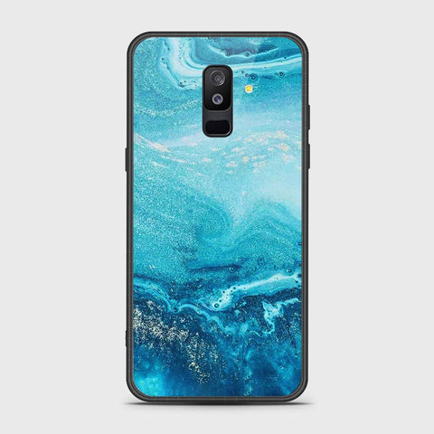 Samsung Galaxy A6 Plus 2018 Cover- Mystic Marble Series - HQ Ultra Shine Premium Infinity Glass Soft Silicon Borders Case