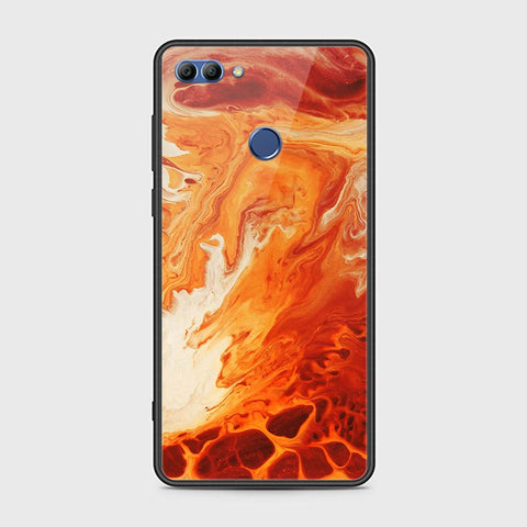 Huawei Y9 2018 Cover - Mystic Marble Series - HQ Ultra Shine Premium Infinity Glass Soft Silicon Borders Case