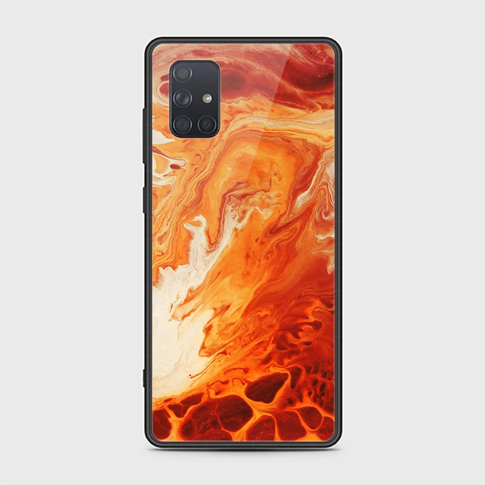 Samsung Galaxy A71 Cover - Mystic Marble Series - HQ Ultra Shine Premium Infinity Glass Soft Silicon Borders Case