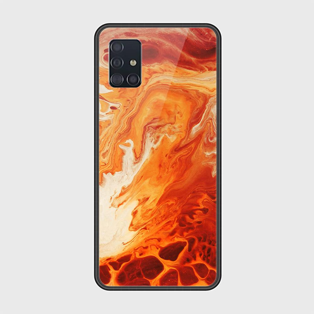 Samsung Galaxy A51 Cover - Mystic Marble Series - HQ Ultra Shine Premium Infinity Glass Soft Silicon Borders Case