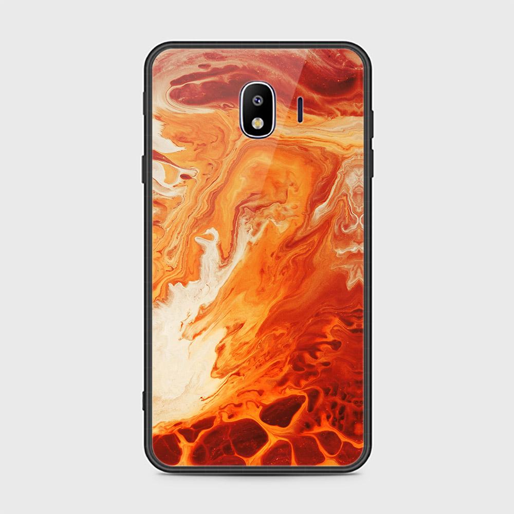 Samsung Galaxy J4 2018 Cover - Mystic Marble Series - HQ Ultra Shine Premium Infinity Glass Soft Silicon Borders Case