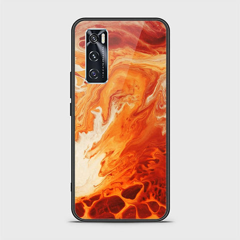 Vivo V20 SE Cover - Mystic Marble Series - HQ Ultra Shine Premium Infinity Glass Soft Silicon Borders Case