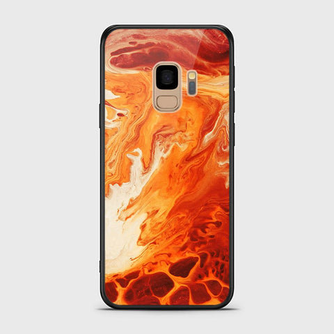 Samsung Galaxy S9 Cover - Mystic Marble Series - HQ Ultra Shine Premium Infinity Glass Soft Silicon Borders Case