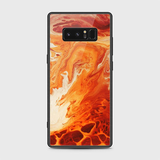 Samsung Galaxy Note 8 Cover - Mystic Marble Series - HQ Ultra Shine Premium Infinity Glass Soft Silicon Borders Case