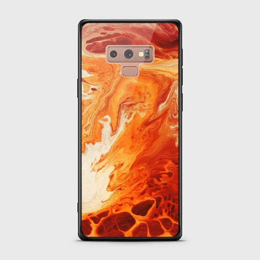 Samsung Galaxy Note 9 Cover - Mystic Marble Series - HQ Ultra Shine Premium Infinity Glass Soft Silicon Borders Case