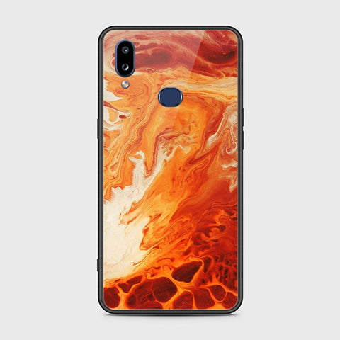 Samsung Galaxy A10s Cover - Mystic Marble Series - HQ Ultra Shine Premium Infinity Glass Soft Silicon Borders Case