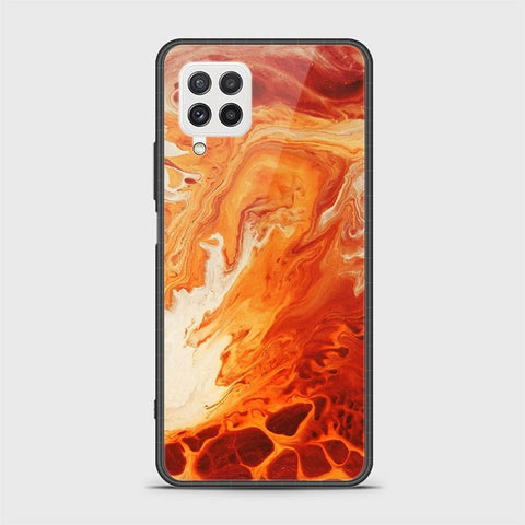 Samsung Galaxy A22 Cover- Mystic Marble Series - HQ Ultra Shine Premium Infinity Glass Soft Silicon Borders Case