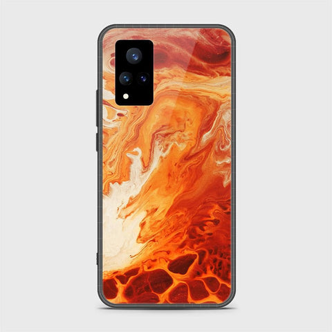 Vivo V21 Cover - Mystic Marble Series - HQ Ultra Shine Premium Infinity Glass Soft Silicon Borders Case