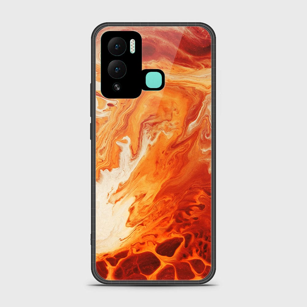 Infinix Hot 12 Play Cover- Mystic Marble Series - HQ Ultra Shine Premium Infinity Glass Soft Silicon Borders Case