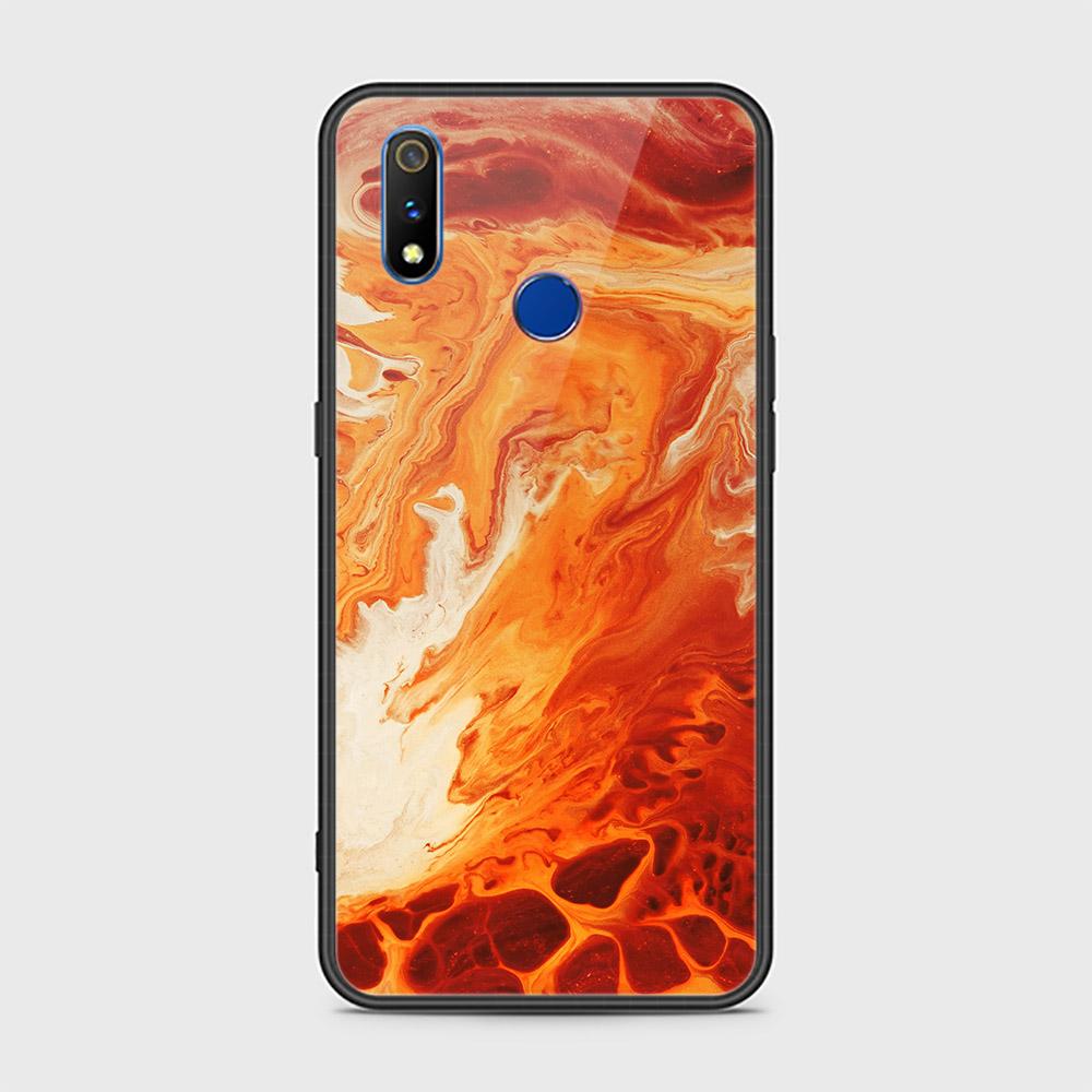 Realme 3i Cover - Mystic Marble Series - HQ Ultra Shine Premium Infinity Glass Soft Silicon Borders Case