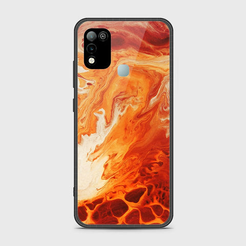 Infinix Hot 10 Play Cover- Mystic Marble Series - HQ Ultra Shine Premium Infinity Glass Soft Silicon Borders Case