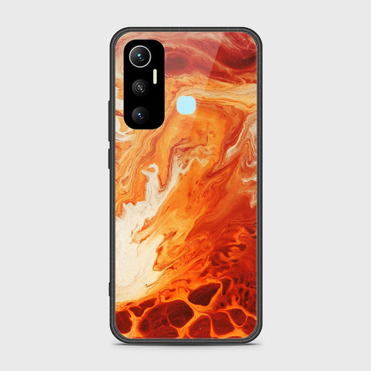 Infinix Hot 11 Cover- Mystic Marble Series - HQ Ultra Shine Premium Infinity Glass Soft Silicon Borders Case