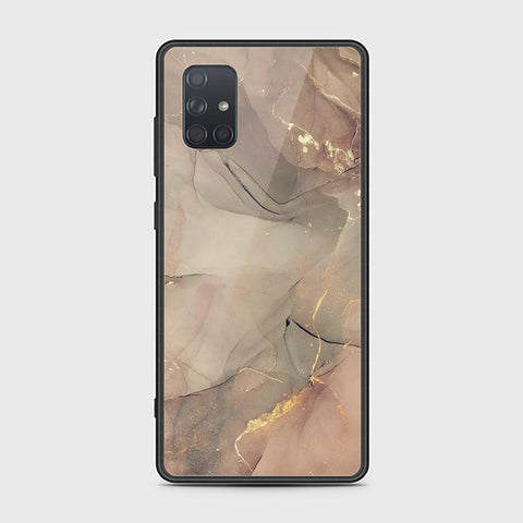 Samsung Galaxy A71 Cover - Mystic Marble Series - HQ Ultra Shine Premium Infinity Glass Soft Silicon Borders Case