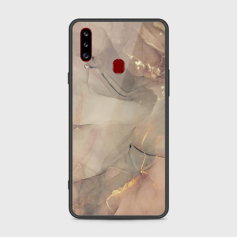 Samsung Galaxy A20s Cover - Mystic Marble Series - HQ Ultra Shine Premium Infinity Glass Soft Silicon Borders Case