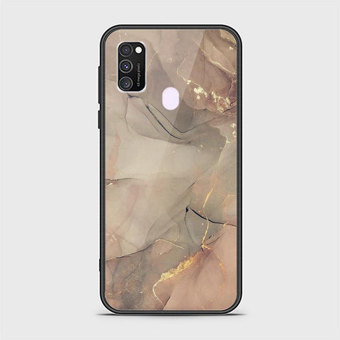 Samsung Galaxy M21 Cover - Mystic Marble Series - HQ Ultra Shine Premium Infinity Glass Soft Silicon Borders Case