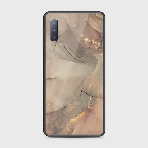 Samsung Galaxy A7 2018 Cover - Mystic Marble Series - HQ Ultra Shine Premium Infinity Glass Soft Silicon Borders Case