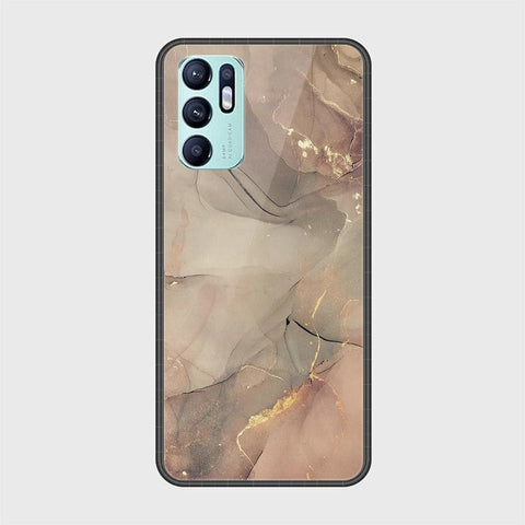 Oppo Reno 6 Cover - Mystic Marble Series - HQ Ultra Shine Premium Infinity Glass Soft Silicon Borders Case