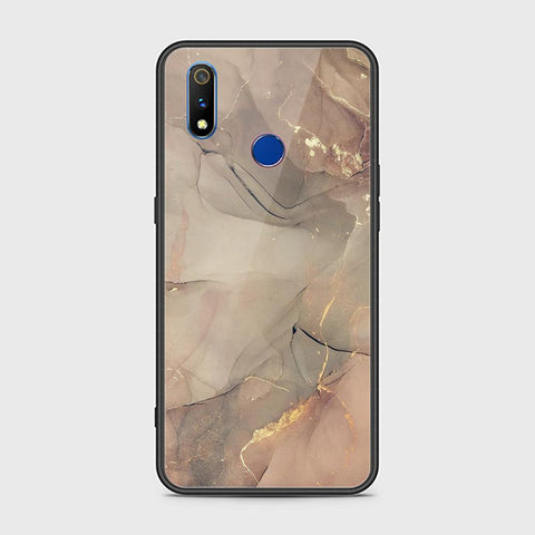 Realme 3i Cover - Mystic Marble Series - HQ Ultra Shine Premium Infinity Glass Soft Silicon Borders Case