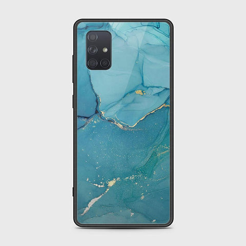 Samsung Galaxy A71 Cover - Mystic Marble Series - HQ Ultra Shine Premium Infinity Glass Soft Silicon Borders Case