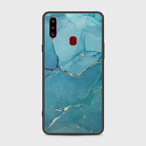 Samsung Galaxy A20s Cover - Mystic Marble Series - HQ Ultra Shine Premium Infinity Glass Soft Silicon Borders Case