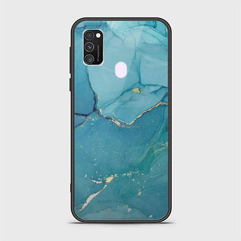 Samsung Galaxy M21 Cover - Mystic Marble Series - HQ Ultra Shine Premium Infinity Glass Soft Silicon Borders Case