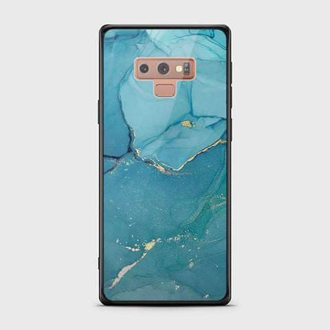 Samsung Galaxy Note 9 Cover - Mystic Marble Series - HQ Ultra Shine Premium Infinity Glass Soft Silicon Borders Case