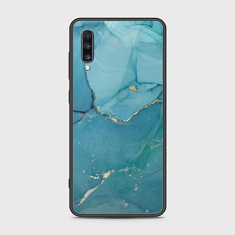 Samsung Galaxy A70s Cover - Mystic Marble Series - HQ Ultra Shine Premium Infinity Glass Soft Silicon Borders Case