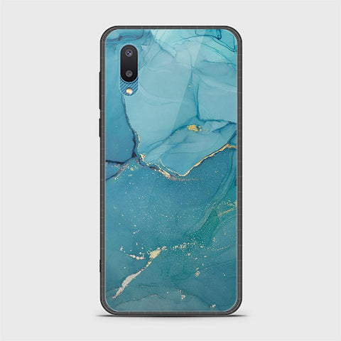 Samsung Galaxy A02 Cover - Mystic Marble Series - HQ Ultra Shine Premium Infinity Glass Soft Silicon Borders Case