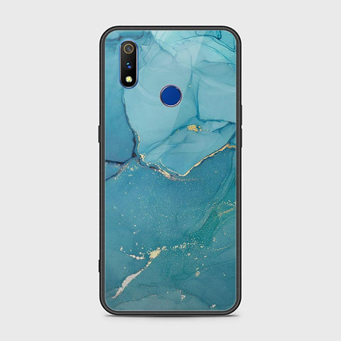 Realme 3i Cover - Mystic Marble Series - HQ Ultra Shine Premium Infinity Glass Soft Silicon Borders Case