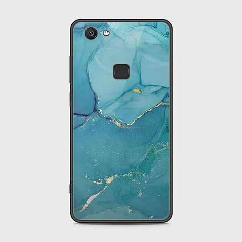 Vivo V7 Plus Cover - Mystic Marble Series - HQ Ultra Shine Premium Infinity Glass Soft Silicon Borders Case