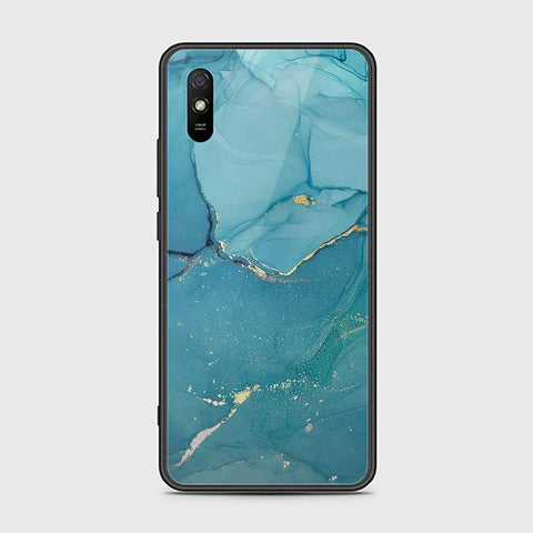 Xiaomi Redmi 9A Cover - Mystic Marble Series - HQ Ultra Shine Premium Infinity Glass Soft Silicon Borders Case