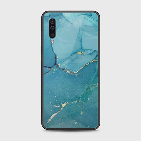 Samsung Galaxy A30s Cover - Mystic Marble Series - HQ Ultra Shine Premium Infinity Glass Soft Silicon Borders Case