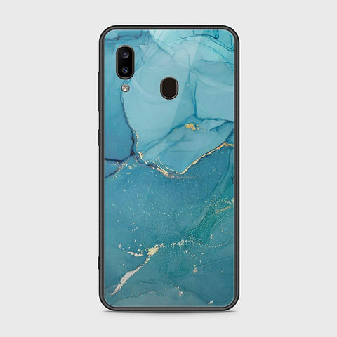 Samsung Galaxy A20 Cover - Mystic Marble Series - HQ Ultra Shine Premium Infinity Glass Soft Silicon Borders Case