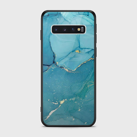 Samsung Galaxy S10 Cover - Mystic Marble Series - HQ Ultra Shine Premium Infinity Glass Soft Silicon Borders Case