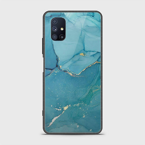 Samsung Galaxy M51 Cover - Mystic Marble Series - HQ Ultra Shine Premium Infinity Glass Soft Silicon Borders Case