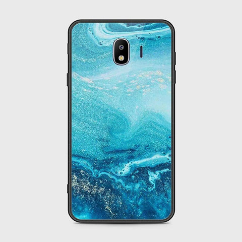 Samsung Galaxy J4 2018 Cover - Mystic Marble Series - HQ Ultra Shine Premium Infinity Glass Soft Silicon Borders Case