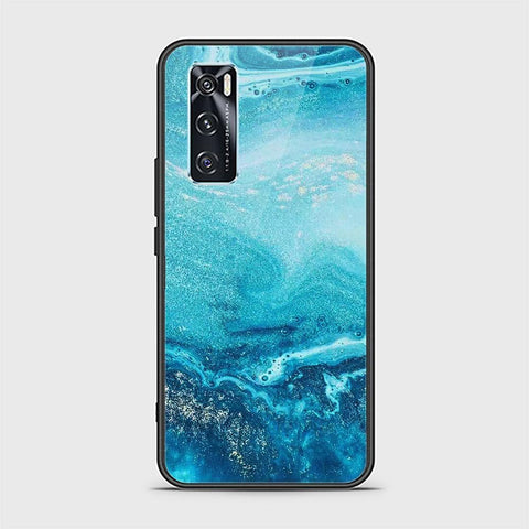 Vivo V20 SE Cover - Mystic Marble Series - HQ Ultra Shine Premium Infinity Glass Soft Silicon Borders Case