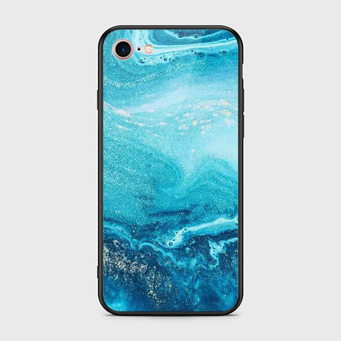 iPhone SE 2020 Cover - Mystic Marble Series - HQ Ultra Shine Premium Infinity Glass Soft Silicon Borders Case