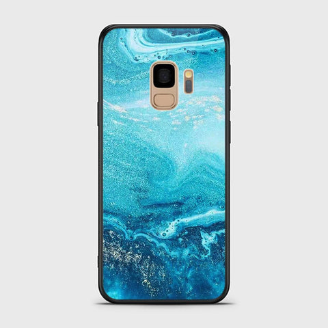 Samsung Galaxy S9 Cover - Mystic Marble Series - HQ Ultra Shine Premium Infinity Glass Soft Silicon Borders Case