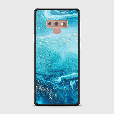 Samsung Galaxy Note 9 Cover - Mystic Marble Series - HQ Ultra Shine Premium Infinity Glass Soft Silicon Borders Case