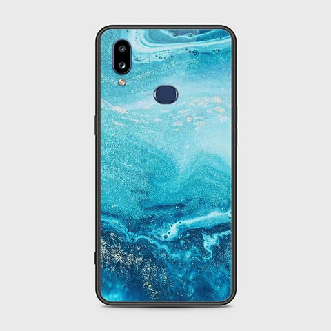 Samsung Galaxy A10s Cover - Mystic Marble Series - HQ Ultra Shine Premium Infinity Glass Soft Silicon Borders Case